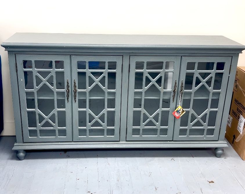 New Sage Green 4-Door Accent Console Table Delivery 🚚 💨 set up included