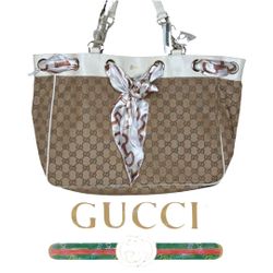 Gucci Positano Monogram Scarf Tote