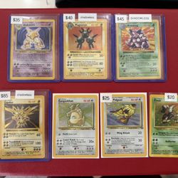 Vintage Pokemon Cards Base Set, Base Shadowless, Jungle