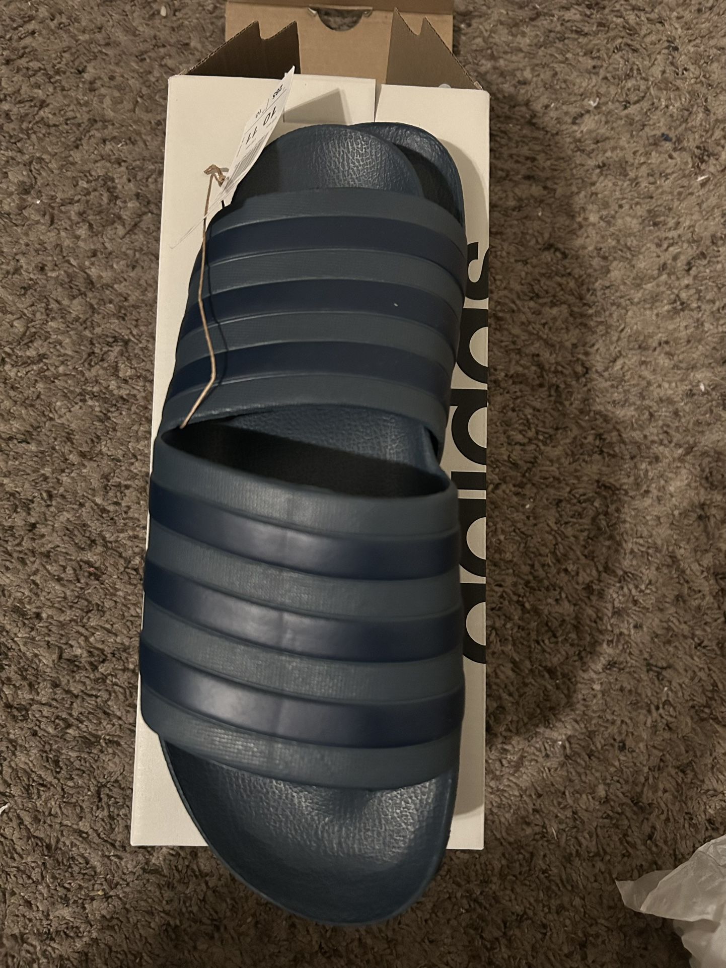 Adidas Blue Slides Sandals M 10 - W 11 New