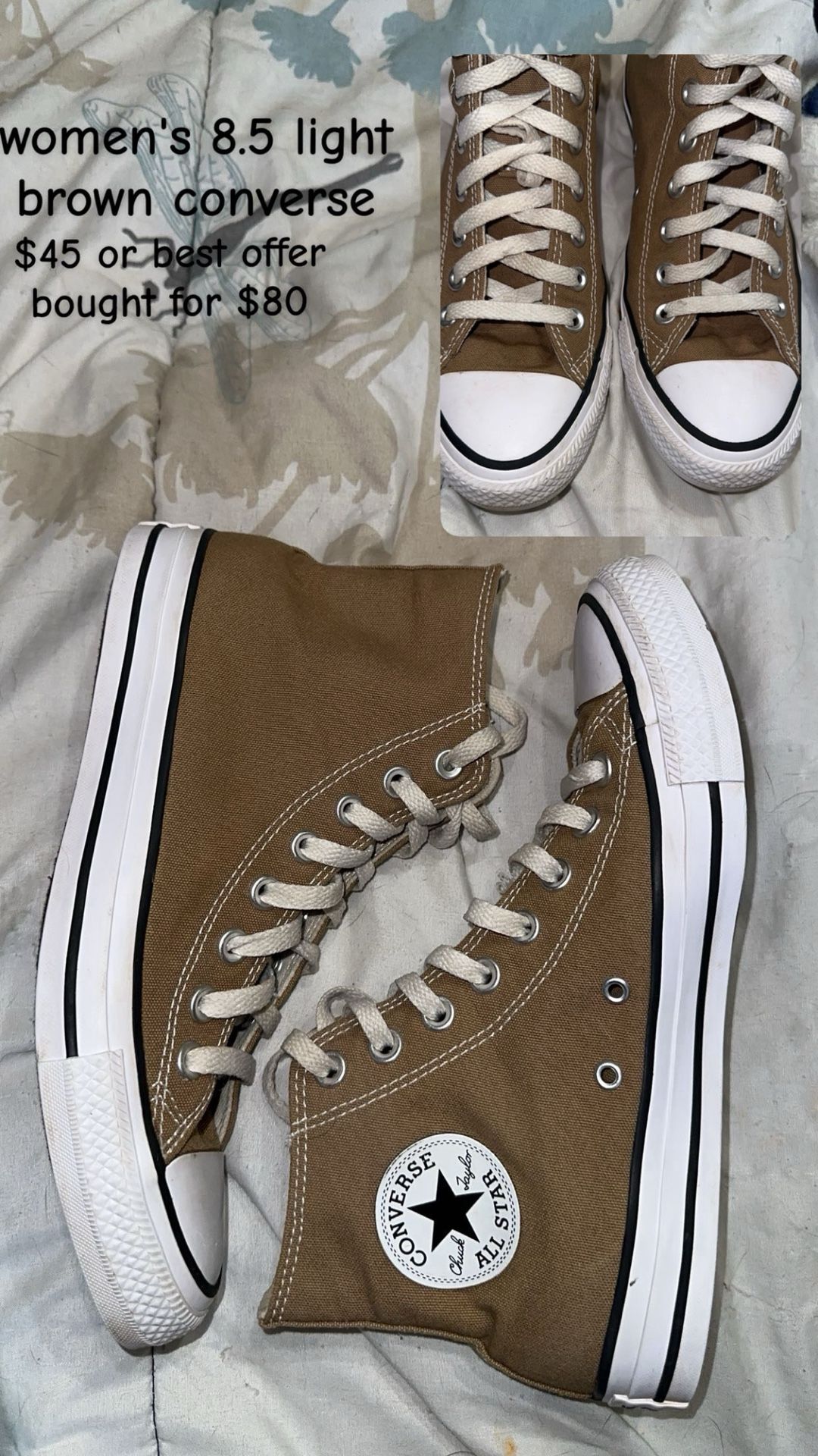 light brown women's converse