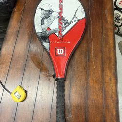 Wilson Impact Titanium Tennis Racket 27" Adult Power Bridge Oversize Racquet