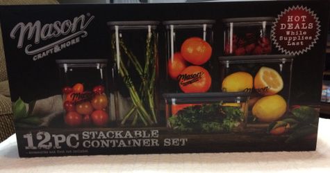 Mason Craft & More 12 piece stackable container set