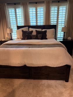King Bedframe and Nightstands