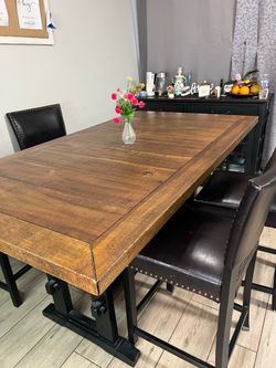 Dining table and chairs