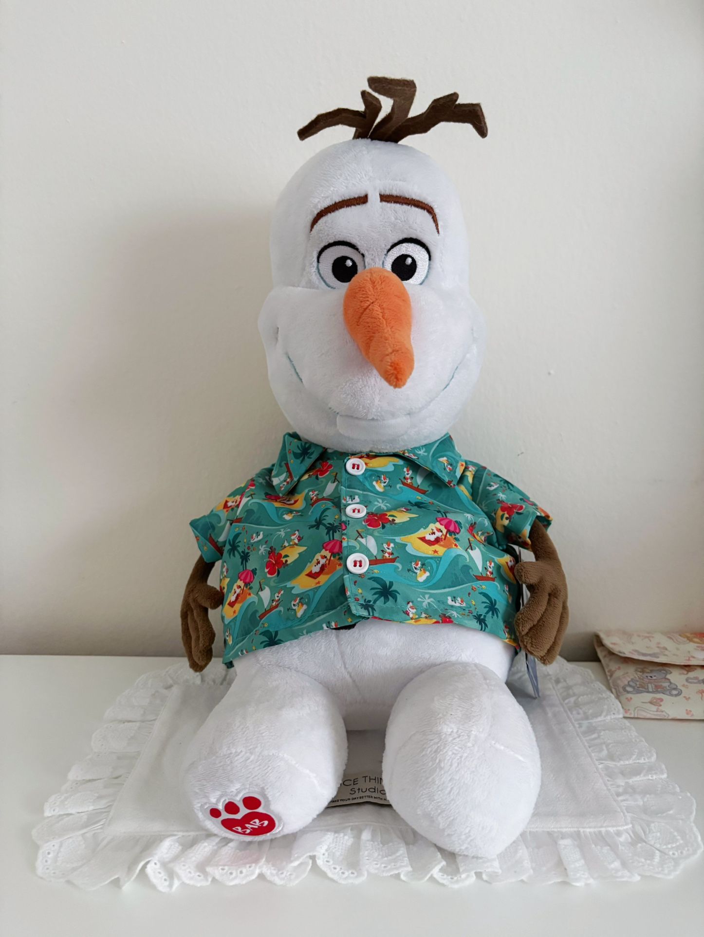 Build a bear Disney Frozen Olaf Plush with Hawaiian shirt