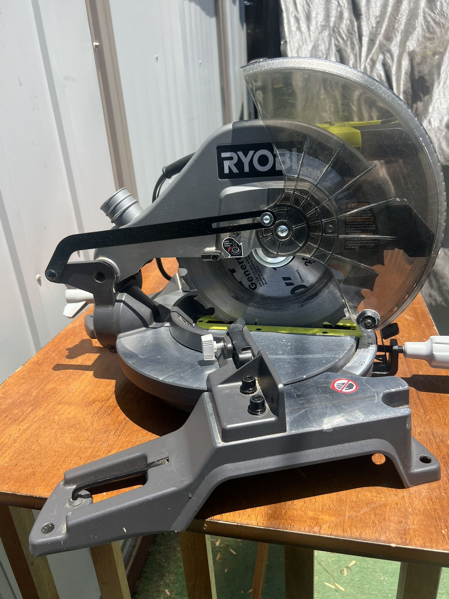RYOBI 14 Amp Corded 10 in. Compound Miter Saw with LED Cutline Indicator