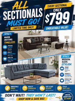⚡️BIG SAVINGS! BRAND NEW SECTIONAL