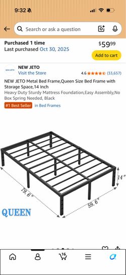 Queen bed frame