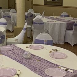 Lilac Purple Lavender Cheesecloth Table Runner 102”  10ft. 