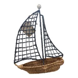 Decorative Sailboat Sculpture 17” x 11” x 3”