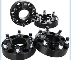 4PK 6x5.5 to 6x5.5 (6x139.7mm) Wheel Spacers, 77.8mm Centric Hub Bore, M14x1.5 Studs Thread, 1.5 inches (38.1mm) for Dodge Ram 1-2024, Forged 