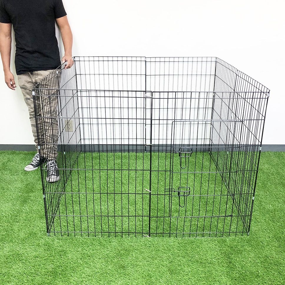 Brand New $45 Folding 36” Tall x 24” Wide x 8-Panel Pet Playpen Fence Gate Outdoor Indoor