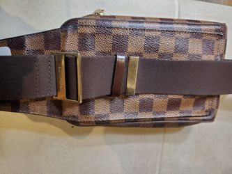Authentic Louis Vuitton Geronimo Damier Ebene Canvas Belt Bag