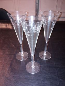 Princess House Vintage Beautiful Glassware Set Of (3)