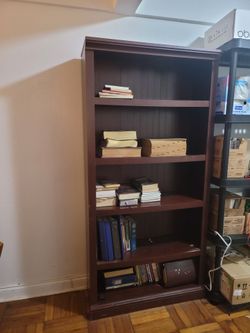 Tall Sturdy Bookshelf Brown 72×36×12