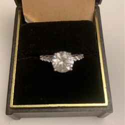 1 + Carat Moissanite  Ring WSilver Prongs.  Mojssanite Is Becoming, more popular Than Diamonds: More Clear, Sturdy & Affordable. This Ring Is Amazing!