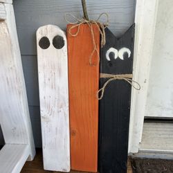 Wooden Halloween Trio
