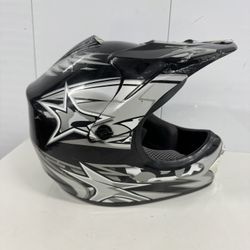 Youth Motocross Dirt Bike Helmet Kids ATV MX Riding Helmet Black White Used