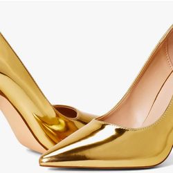 Elisabet Tang Women's High Heels Pumps Closed Pointed Toe Stiletto 4inch Heels Classic Office Special Dressy Wedding Pump Shoes