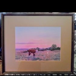 🔥 WOW! 🔥 ORIGINAL Watercolor painting by artist Tom Emburt Phillips, titled "Bawling Calf." Signed by the artist himself