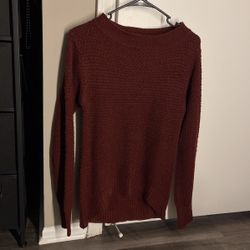 Burgundy Knit Sweater 