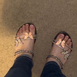 Sandles Feet Toe Rings Shoes