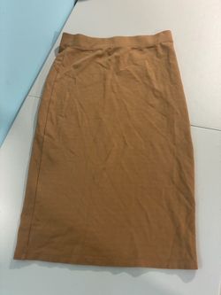 Camel Tan Midi Pencil Skirt