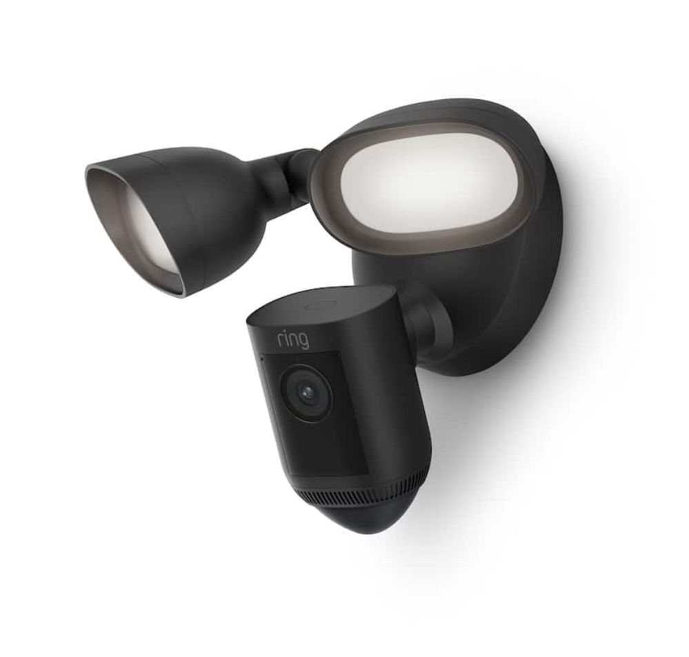 Ring Floodlight Cam Pro with 2K Video and Ring Vision, 2 LED Lights, Dual Band Wi-Fi, and 3D Motion