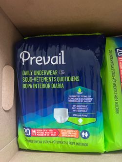 NEW Prevail underwear Daily adult diaper size Medium NEW