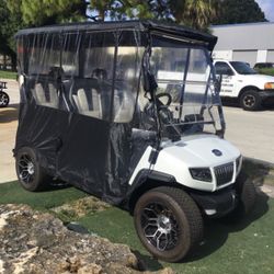 Black Golf Cart Enclosure - Evolution, D5, Maverick, Ranger 4 passenger Golf cart Enclosure