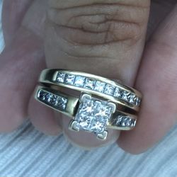 Wedding Ring Set for Women 14k  Size 6.5