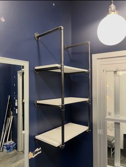 Free !!!!Industrial Pipe Wall-Mounted Shelving Unit