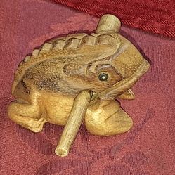 Guiro Rasp With Stick, Wooden Musical Instrument. G2D011