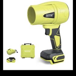 Seese Cordless Handheld High Speed Leaf Blower with 1 Battery, Charger, & Case