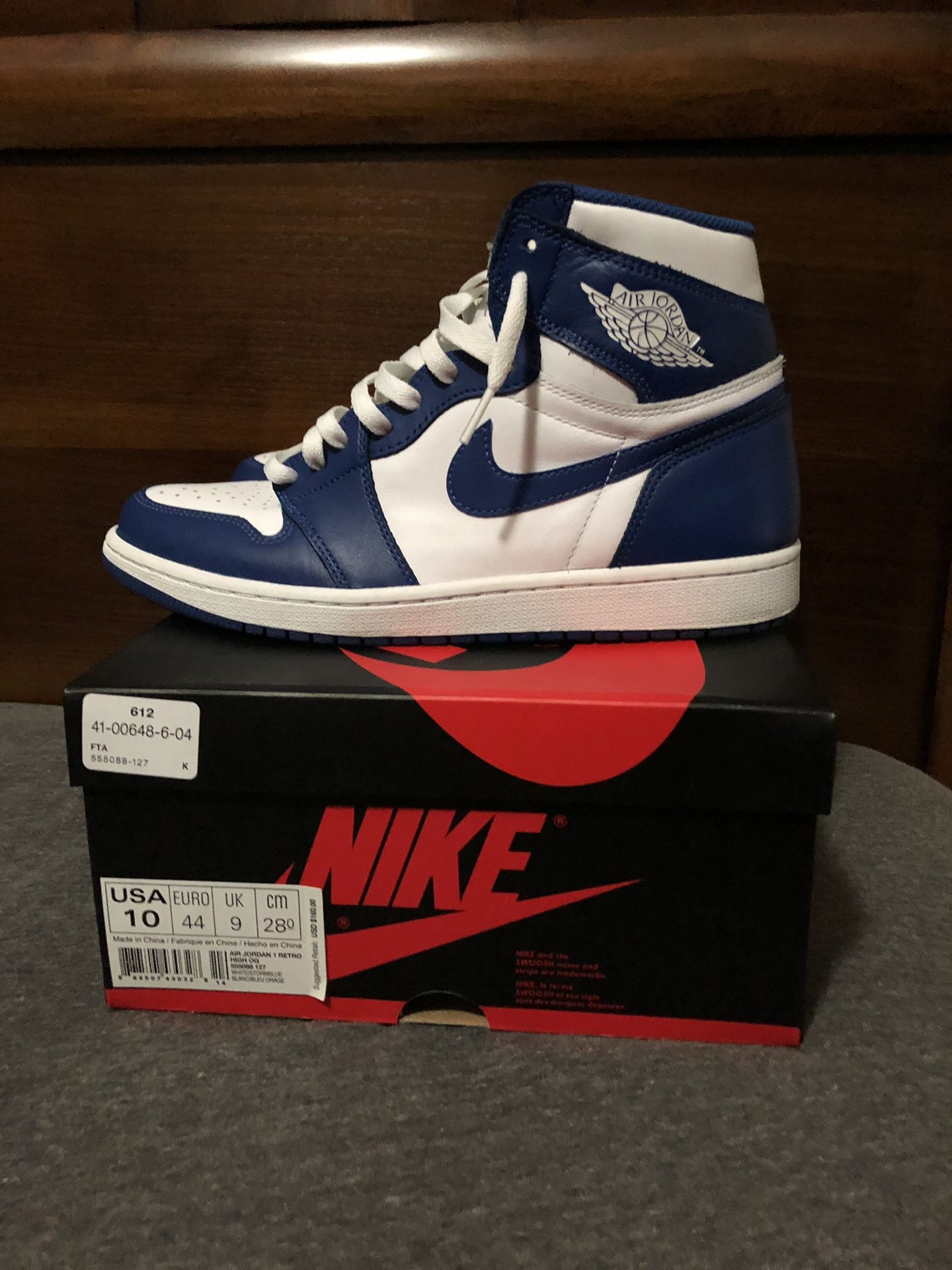 Air Jordan 1 storm blue size 10 og retro high