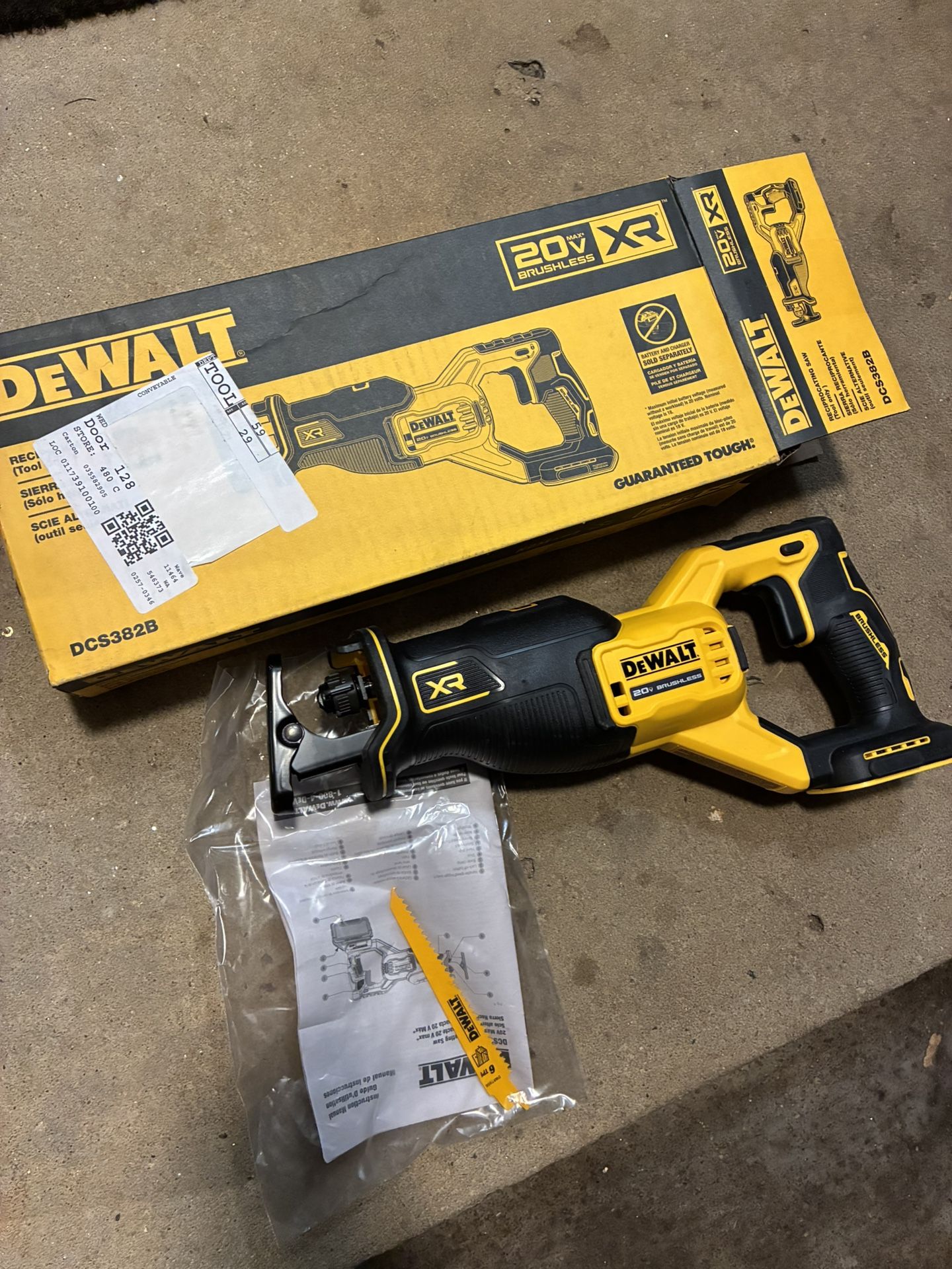 New DeWalt XR Sawzall