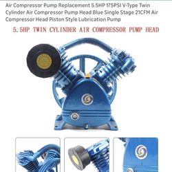AIR COMPRESSOR 5.5 HP PUMP NEW 175psi