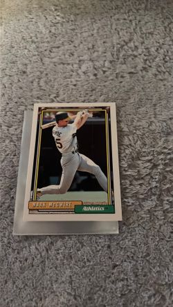Mark McGwire athletics 1992 topps card