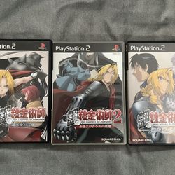 Fullmetal alchemist hagane no renkinjutsushi 1, 2 and 3 PS2 japanese version