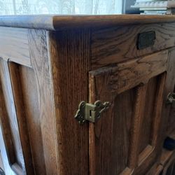 Antique Oak ice box reproduction