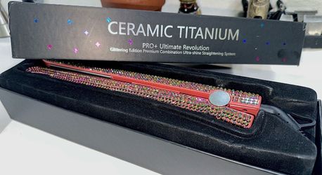 Rhinestone flat iron