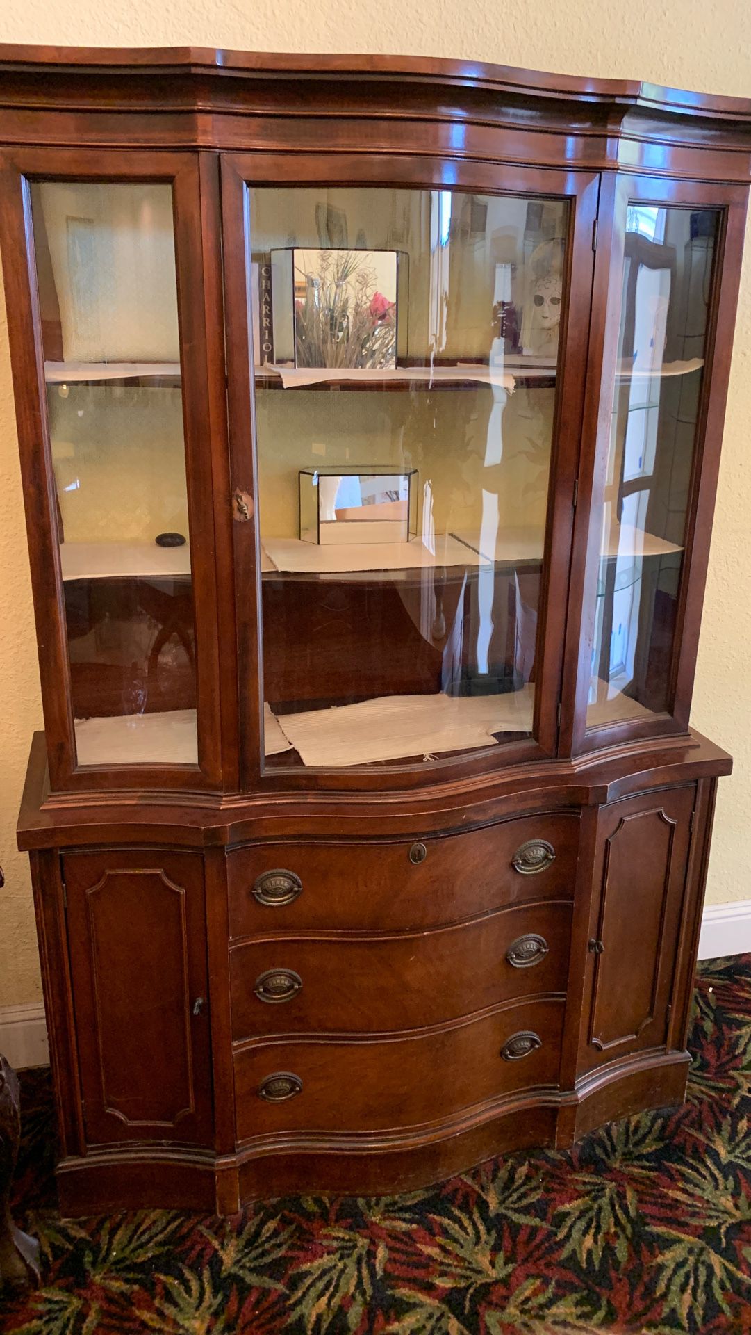 Antique Cherrywood China Cabinet