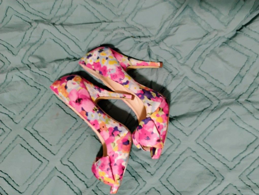 I. Miller Floral High Heels 9.5