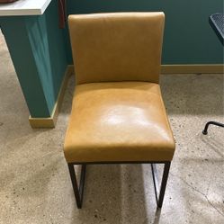 Genuine Tan Leather Chair 