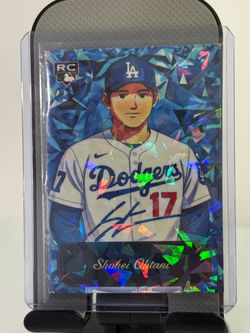Shohei Ohtani Topps Rookie Cracked Ice Card.