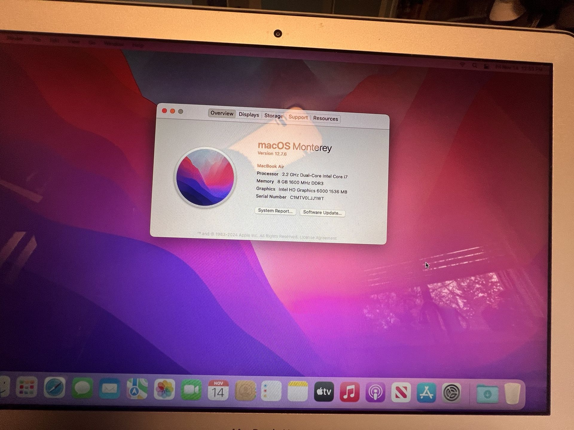 MacBook Air 7,2 8GB , A1466