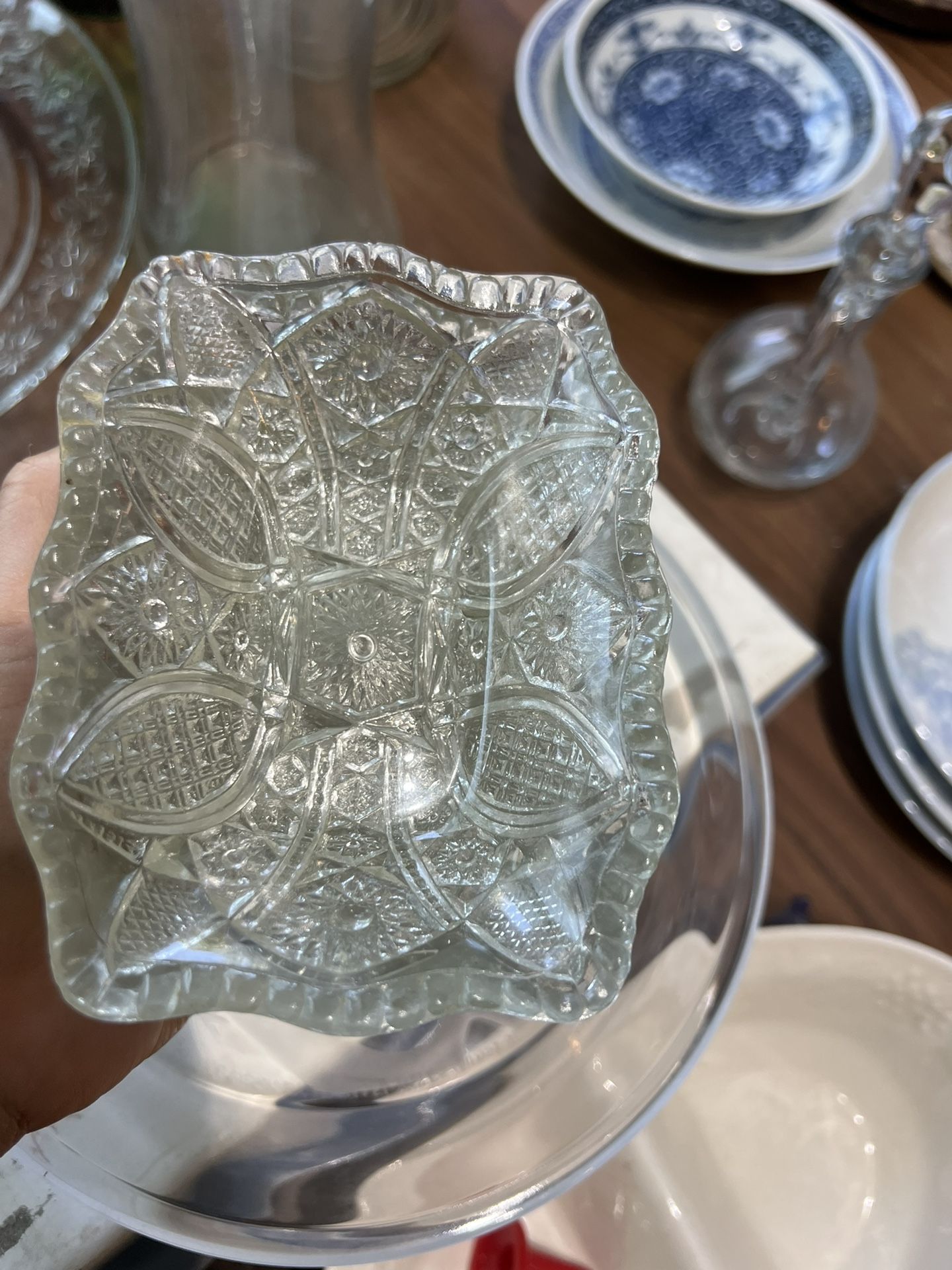 6 Crystal Serving Bowl