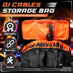 DJ Gig Bag - Cable Organizer for Audio Gear - Carry Accessories