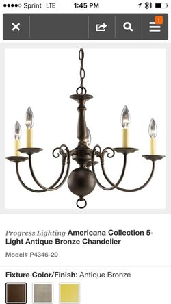 5 light antique bronze chandelier